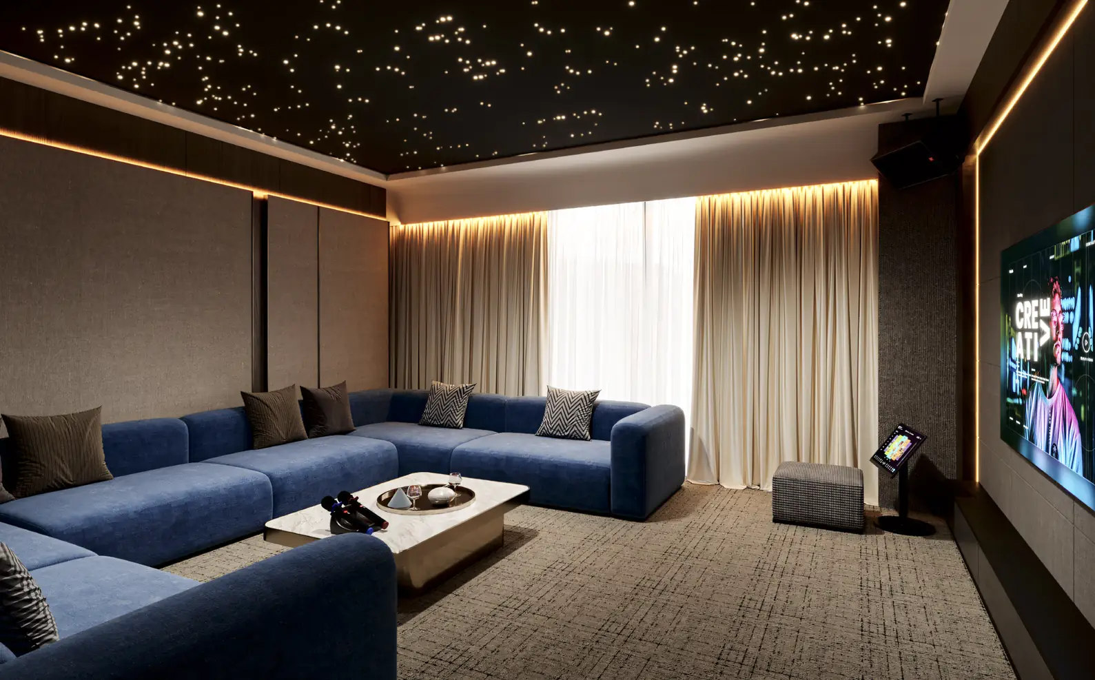 Private luxury karaoke suite for residents at Cappella Embassy